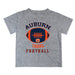 Auburn University Tigers Vive La Fete Football V2 Gray Short Sleeve Tee Shirt