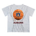 Auburn University Tigers Original Dripping Basketball White T-Shirt by Vive La Fete