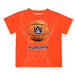 Auburn University Tigers Original Dripping Basketball Orange T-Shirt by Vive La Fete