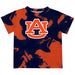 Auburn University Tigers Vive La Fete Marble Boys Game Day Blue Short Sleeve Tee