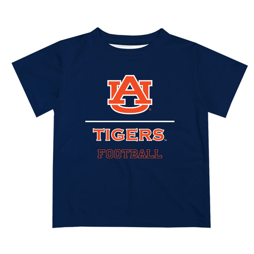 Auburn University Tigers Vive La Fete Football V1 Blue Short Sleeve Tee Shirt