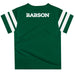 Babson College Beavers Vive La Fete Boys GameDay Green Short Sleeve Tee with Stripes on Sleeves - Vive La Fête - Online Apparel Store