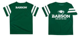 Babson College Beavers Vive La Fete Boys GameDay Green Short Sleeve Tee with Stripes on Sleeves - Vive La Fête - Online Apparel Store