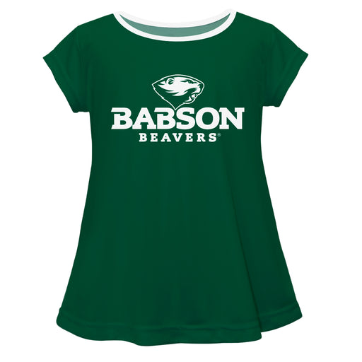 Babson College Beavers Vive La Fete Girls Game Day Short Sleeve Green Top with School Logo and Name - Vive La Fête - Online Apparel Store