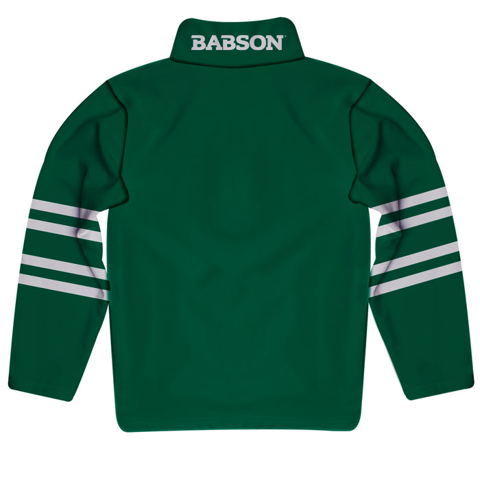 Babson College Beavers Vive La Fete Game Day Green Quarter Zip Pullover Stripes on Sleeves - Vive La Fête - Online Apparel Store