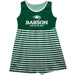 Babson College Beavers Vive La Fete Girls Game Day Sleeveless Tank Dress Solid Green Logo Stripes on Skirt - Vive La Fête - Online Apparel Store
