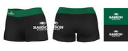 Babson College Beavers Vive La Fete Logo on Thigh & Waistband Black & Green Women Yoga Booty Workout Shorts 3.75 Inseam" - Vive La Fête - Online Apparel Store
