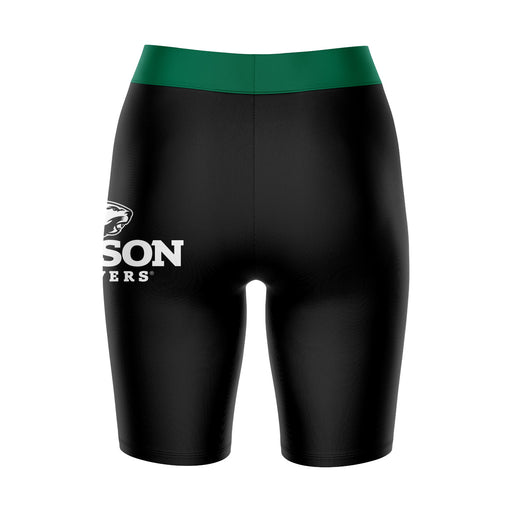 Babson College Beavers Vive La Fete Game Day Logo on Thigh and Waistband Black and Green Women Bike Short 9 Inseam" - Vive La Fête - Online Apparel Store