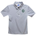 Babson College Beavers Embroidered Gray Stripes Short Sleeve Polo Box Shirt