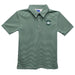 Babson College Beavers Embroidered Hunter Green Stripes Short Sleeve Polo Box Shirt