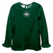 Babson College Beavers Embroidered Hunter Green Knit Long Sleeve Girls Blouse