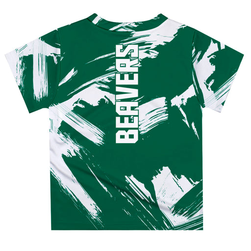 Babson College Beavers Vive La Fete Boys Game Day Green Short Sleeve Tee Paint Brush - Vive La Fête - Online Apparel Store