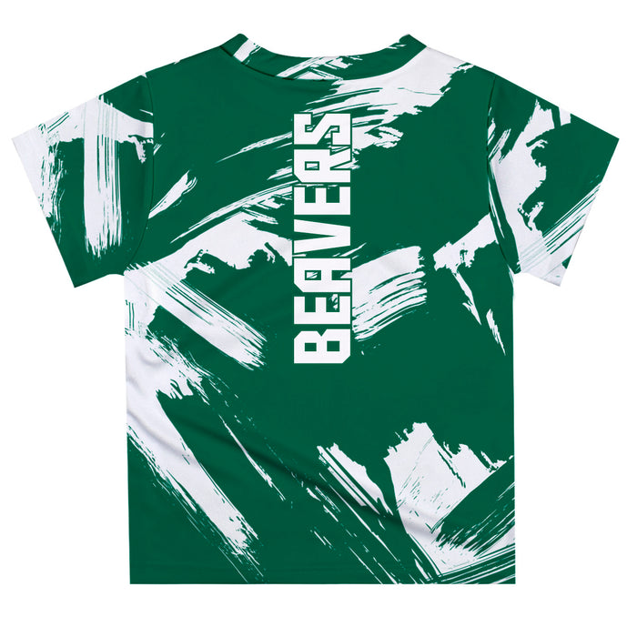 Babson College Beavers Vive La Fete Boys Game Day Green Short Sleeve Tee Paint Brush - Vive La Fête - Online Apparel Store