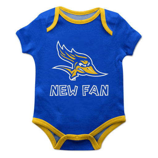 CSU Bakersfield Roadrunners Vive La Fete Infant Game Day Blue Short Sleeve Onesie New Fan Logo and Mascot Bodysuit