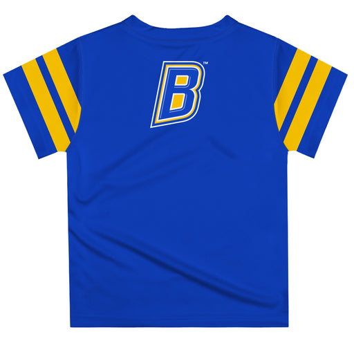 CSU Bakersfield Roadrunners Vive La Fete Boys Game Day Blue Short Sleeve Tee with Stripes on Sleeves - Vive La Fête - Online Apparel Store