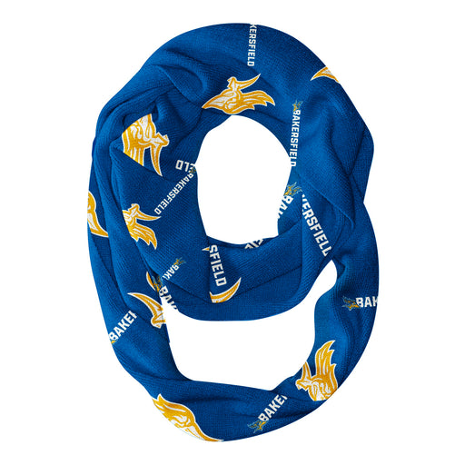CSU Bakersfield Roadrunners Vive La Fete Repeat Logo Game Day Collegiate Women Light Weight Ultra Soft Infinity Scarf