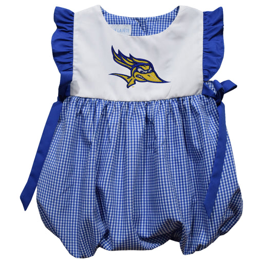 Cal State University Bakersfield Roadrunners CSUB Embroidered Royal Gingham Girls Bubble