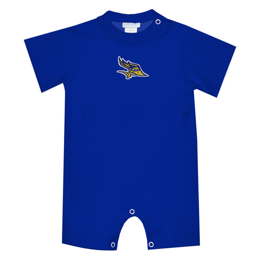 Cal State University Bakersfield Roadrunners CSUB Embroidered Royal Knit Short Sleeve Boys Romper