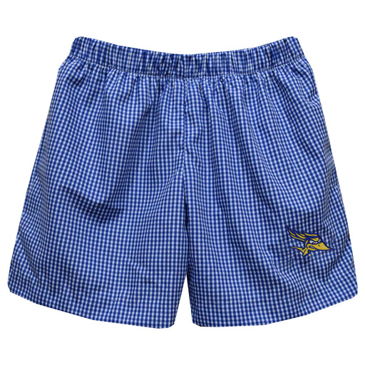 Cal State University Bakersfield Roadrunners CSUB Embroidered Royal Gingham Pull On Short