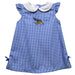 Cal State Univerisity Bakersfield Roadrunners CSUB Embroidered Royal Gingham A Line Dress