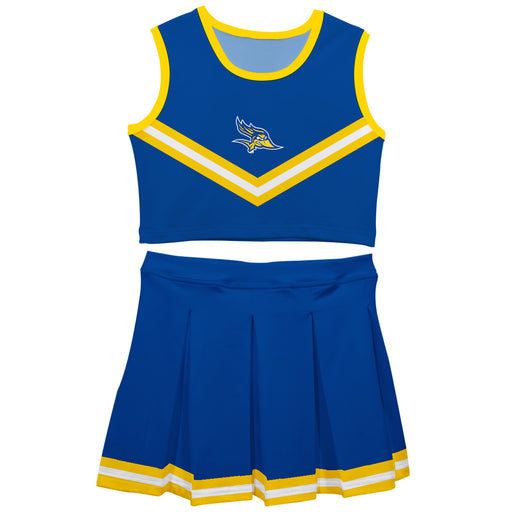 CSU Bakersfield Roadrunners Vive La Fete Game Day Blue Sleeveless Cheerleader Set
