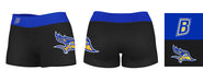 CSU Bakersfield Roadrunners Logo on Thigh & Waistband Black & Blue Women Yoga Booty Workout Shorts 3.75 Inseam - Vive La Fête - Online Apparel Store