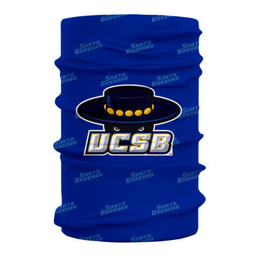 UC Santa Barbara Gauchos Vive La Fete All Over Logo Game Day Collegiate Face Cover Soft Four Way Stretch Neck Gaiter - Vive La Fête - Online Apparel Store