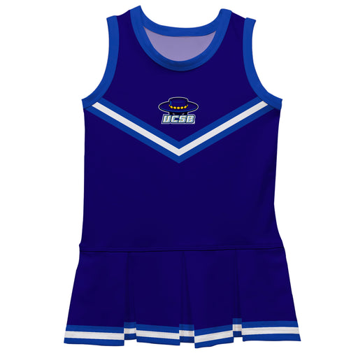 UC Santa Barbara Gauchos UCSB Vive La Fete Game Day Blue Sleeveless Cheerleader Dress