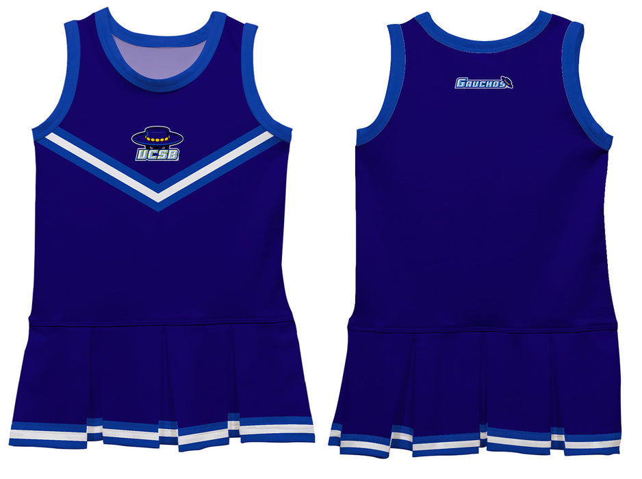 UC Santa Barbara Gauchos UCSB Vive La Fete Game Day Blue Sleeveless Cheerleader Dress - Vive La Fête - Online Apparel Store