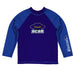 UC Santa Barbara Gauchos UCSB Vive La Fete Logo Blue Purple Long Sleeve Raglan Rashguard