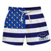 UC Santa Barbara Gauchos UCSB Vive La Fete Game Day Purple White Blue Flag Swimtrunks V1