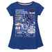UC Santa Barbara Gauchos UCSB Hand Sketched Vive La Fete Impressions Artwork Blue Short Sleeve Top