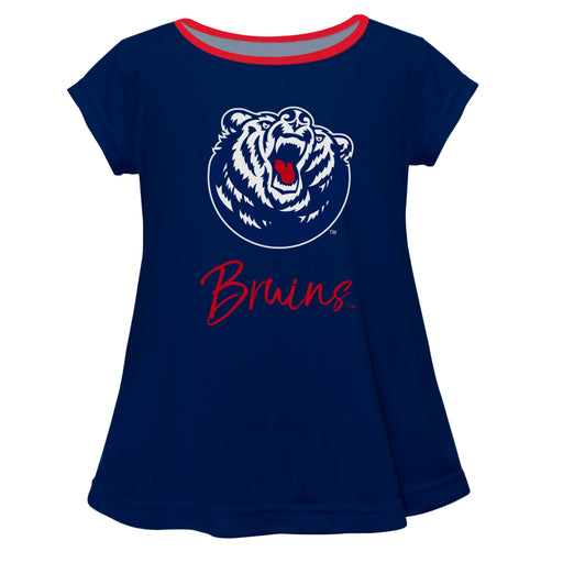 Belmont University Bruins Vive La Fete Girls Game Day Short Sleeve Blue Top with School Mascot and Name - Vive La Fête - Online Apparel Store