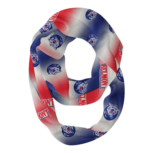 Belmont Bruins Vive La Fete All Over Logo Game Day Collegiate Women Ultra Soft Knit Infinity Scarf