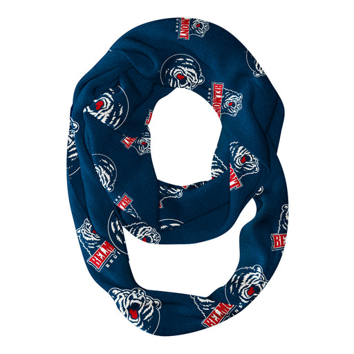 Belmont Bruins Vive La Fete Repeat Logo Game Day Collegiate Women Light Weight Ultra Soft Infinity Scarf