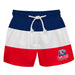 Belmont Bruins Vive La Fete Blue White Red Stripes Swimtrunks V1