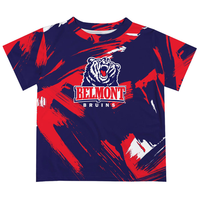 Belmont University Bruins Vive La Fete Boys Game Day Blue Short Sleeve Tee Paint Brush
