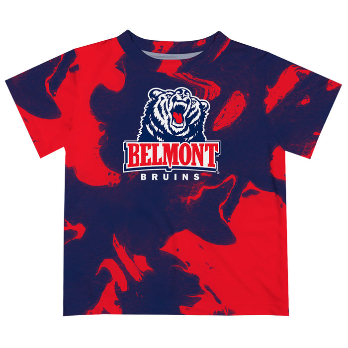 Belmont University Bruins Vive La Fete Marble Boys Game Day Blue Short Sleeve Tee