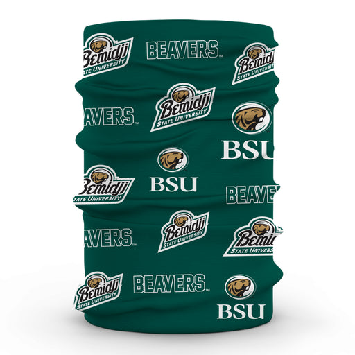 Bemidji State Beavers BSU Neck Gaiter Green All Over Logo - Vive La Fête - Online Apparel Store