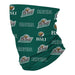 Bemidji State Beavers BSU Neck Gaiter Green All Over Logo - Vive La Fête - Online Apparel Store