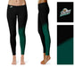 Bemidji State Beavers BSU Vive La Fete Game Day Collegiate Leg Color Block Women Black Green Yoga Leggings - Vive La Fête - Online Apparel Store
