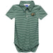 Bemidji State Beavers BSU Embroidered Hunter Green Stripe Knit Boys Polo Bodysuit