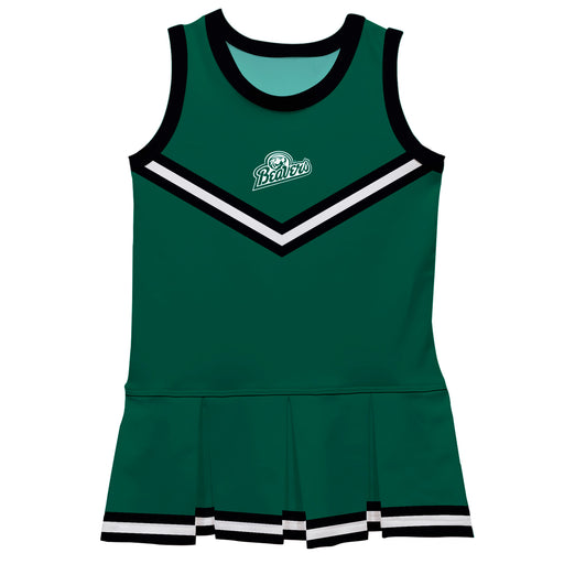 Bemidji State Beavers Vive La Fete Game Day Green Sleeveless Cheerleader Dress