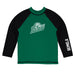 Bemidji State Beavers Vive La Fete Logo Green Black Long Sleeve Raglan Rashguard