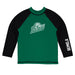 Bemidji State Beavers Vive La Fete Logo Green Black Long Sleeve Raglan Rashguard