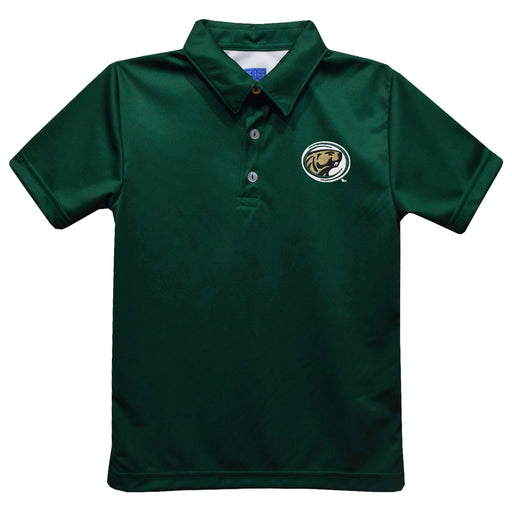 Bemidji State Beavers BSU Embroidered Hunter Green Short Sleeve Polo Box Shirt