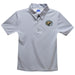 Bemidji State Beavers BSU Embroidered Gray Stripes Short Sleeve Polo Box Shirt
