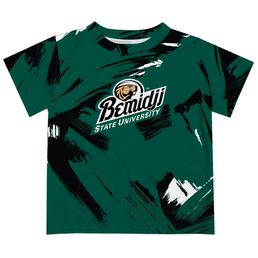 Bemidji State Beavers BSU Vive La Fete Boys Game Day Green Short Sleeve Tee Paint Brush