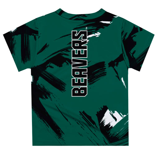 Bemidji State Beavers BSU Vive La Fete Boys Game Day Green Short Sleeve Tee Paint Brush - Vive La Fête - Online Apparel Store