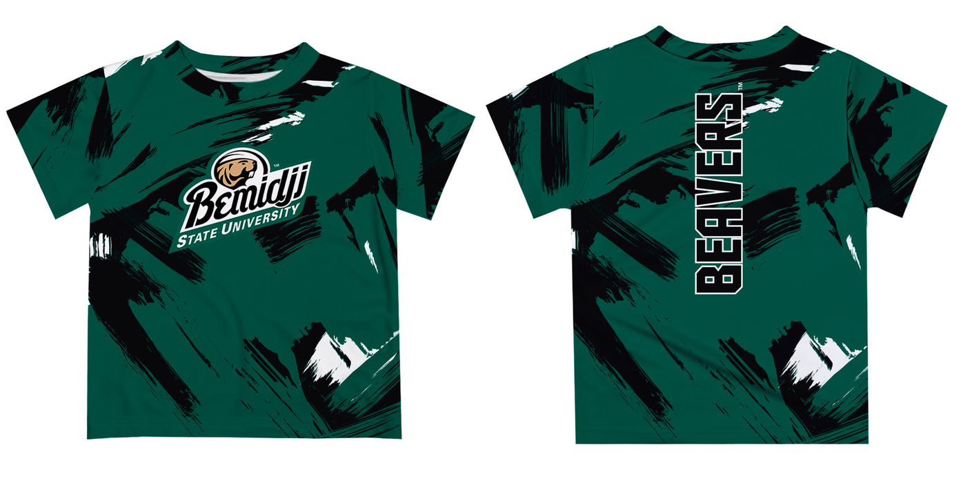 Bemidji State Beavers BSU Vive La Fete Boys Game Day Green Short Sleeve Tee Paint Brush - Vive La Fête - Online Apparel Store